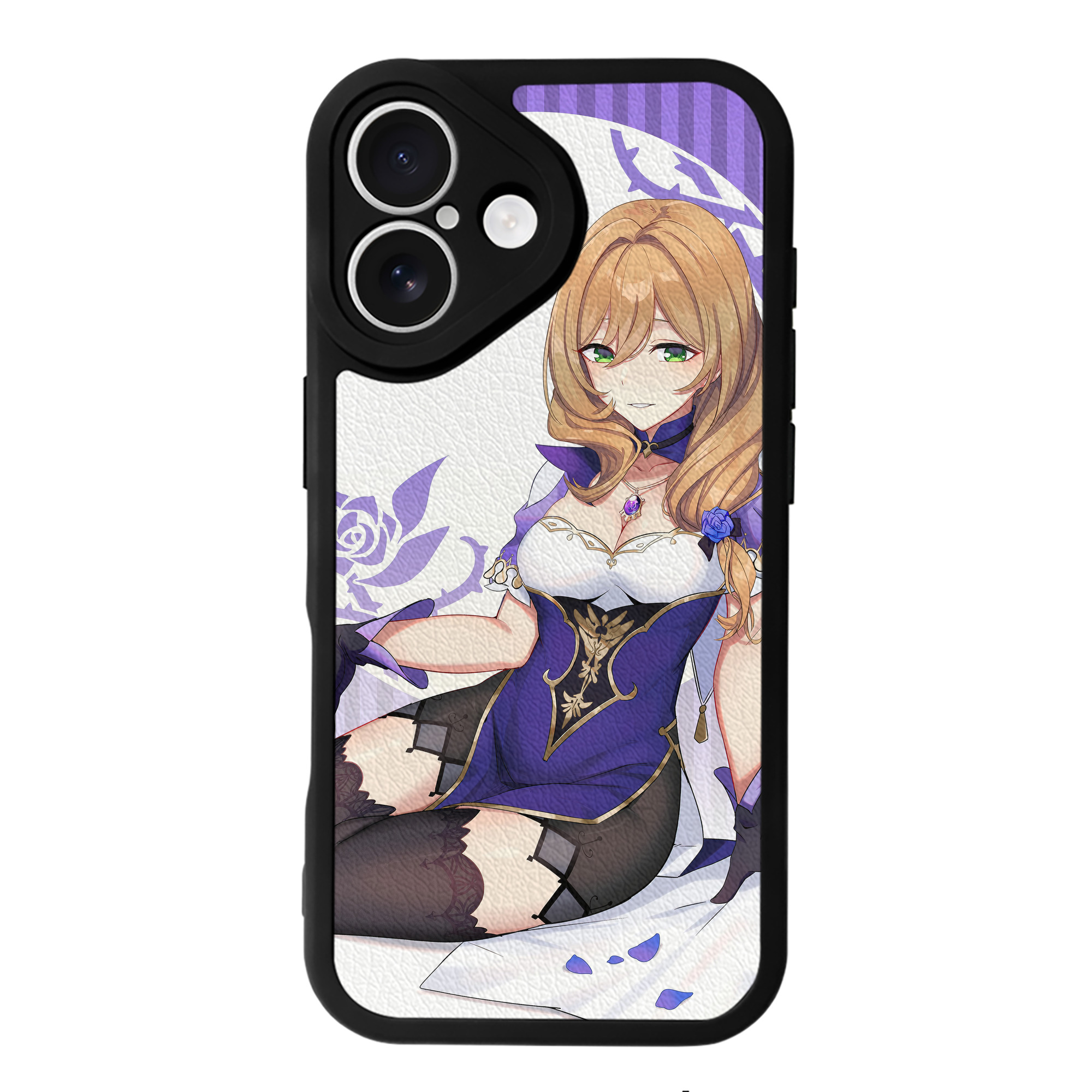 げんし神 genshin 【iPhone 16シリーズ対応】シリコンスマホケース（レザー調） 材質：シリコン